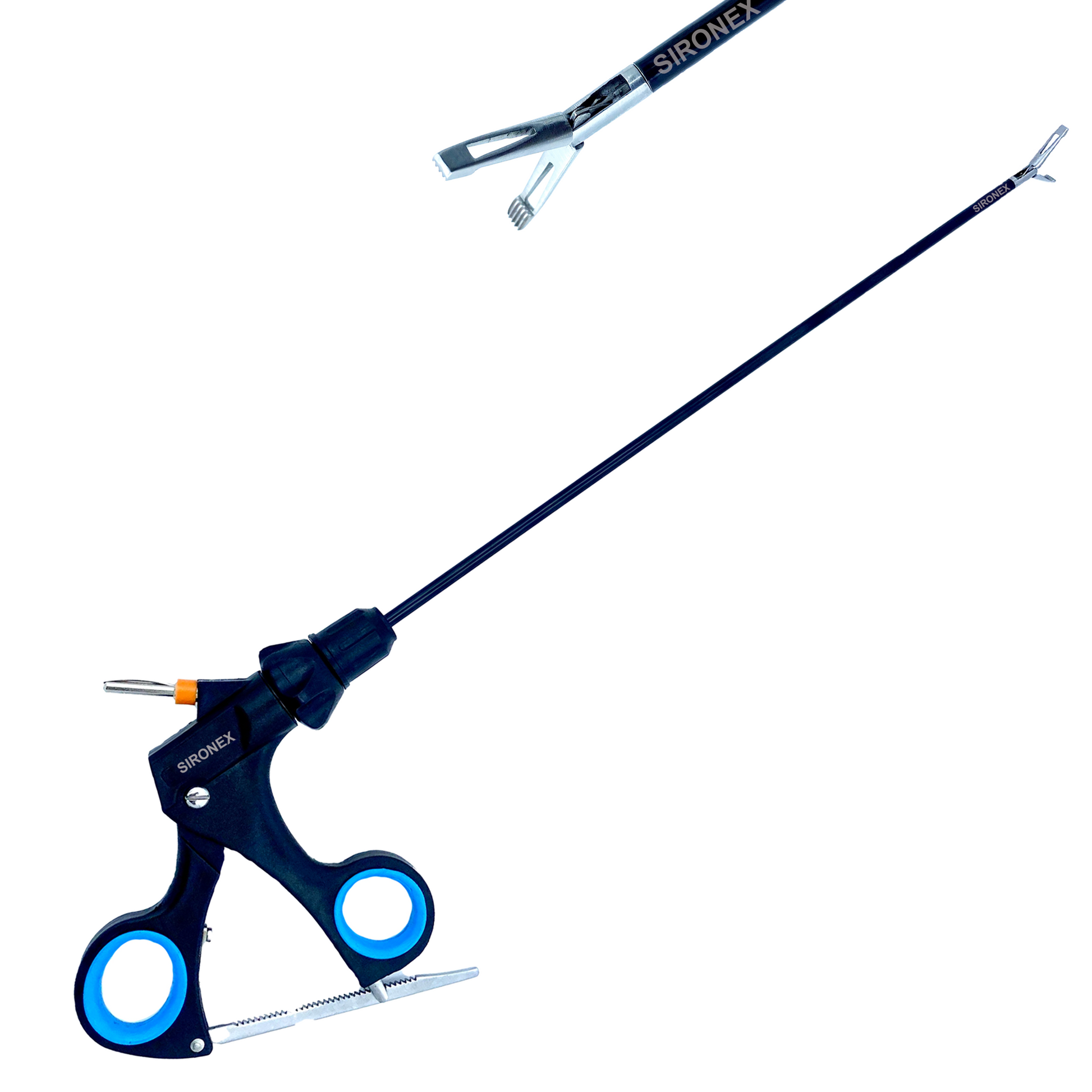 SIRONEX laparoscopic Allis grasper 5mm x 330mm reusable surgical instrument manufactured from premium surgical-grade stainless steel for secure tissue grasping, manipulation, and retraction during minimally invasive laparoscopic surgery. Fully autoclavable and compatible with standard 5mm trocars, this precision instrument is ideal for hospitals, surgical centers, medical colleges, and professional laparoscopic procedures in general surgery, gynecology, and urology.