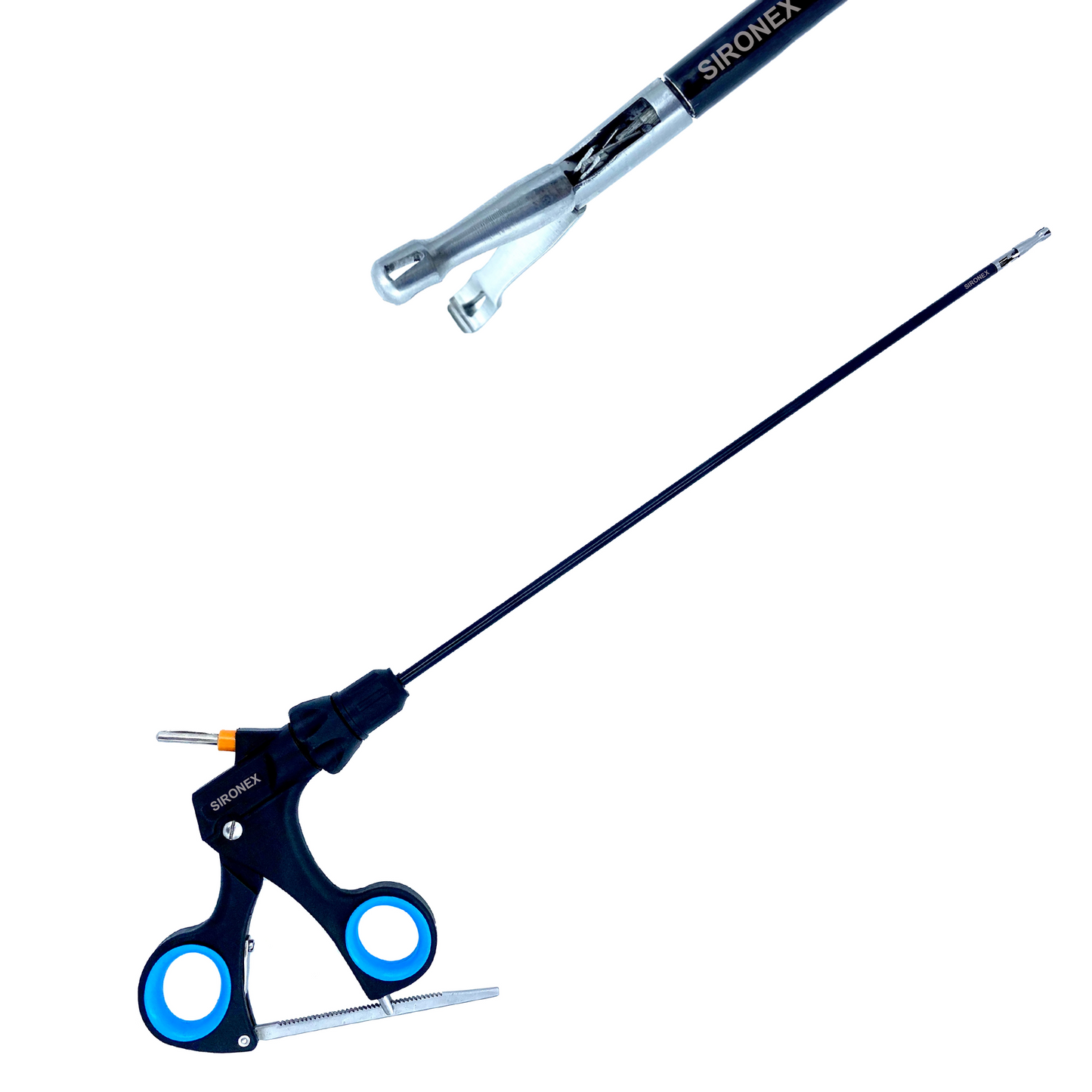 SIRONEX laparoscopic Babcock grasping forceps 5mm x 330mm reusable surgical instrument manufactured from premium surgical-grade stainless steel for atraumatic tissue grasping, manipulation, and retraction during minimally invasive laparoscopic surgery. Fully autoclavable and compatible with standard 5mm trocars, making it ideal for hospitals, surgical centers, medical colleges, and professional laparoscopic procedures in general surgery, gynecology, gastrointestinal surgery, and urology.