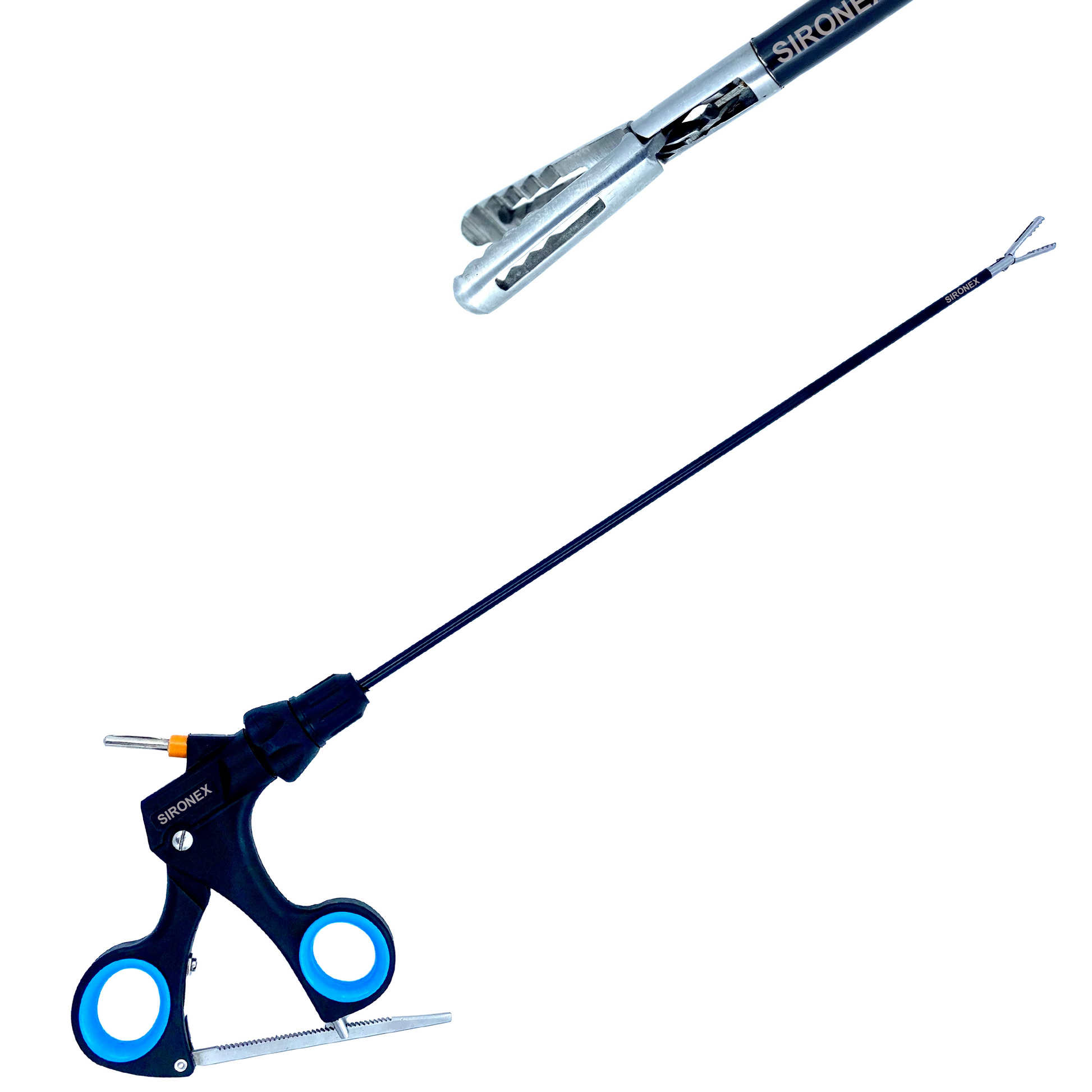 SIRONEX laparoscopic Endo Clinch grasper 5mm x 330mm reusable surgical instrument manufactured from premium surgical-grade stainless steel for secure tissue grasping, dissection, manipulation, and retraction during minimally invasive laparoscopic surgery. Fully autoclavable and compatible with standard 5mm trocars, making it suitable for hospitals, surgical centers, medical colleges, and professional general surgery, gastrointestinal surgery, gynecology, and urology procedures.