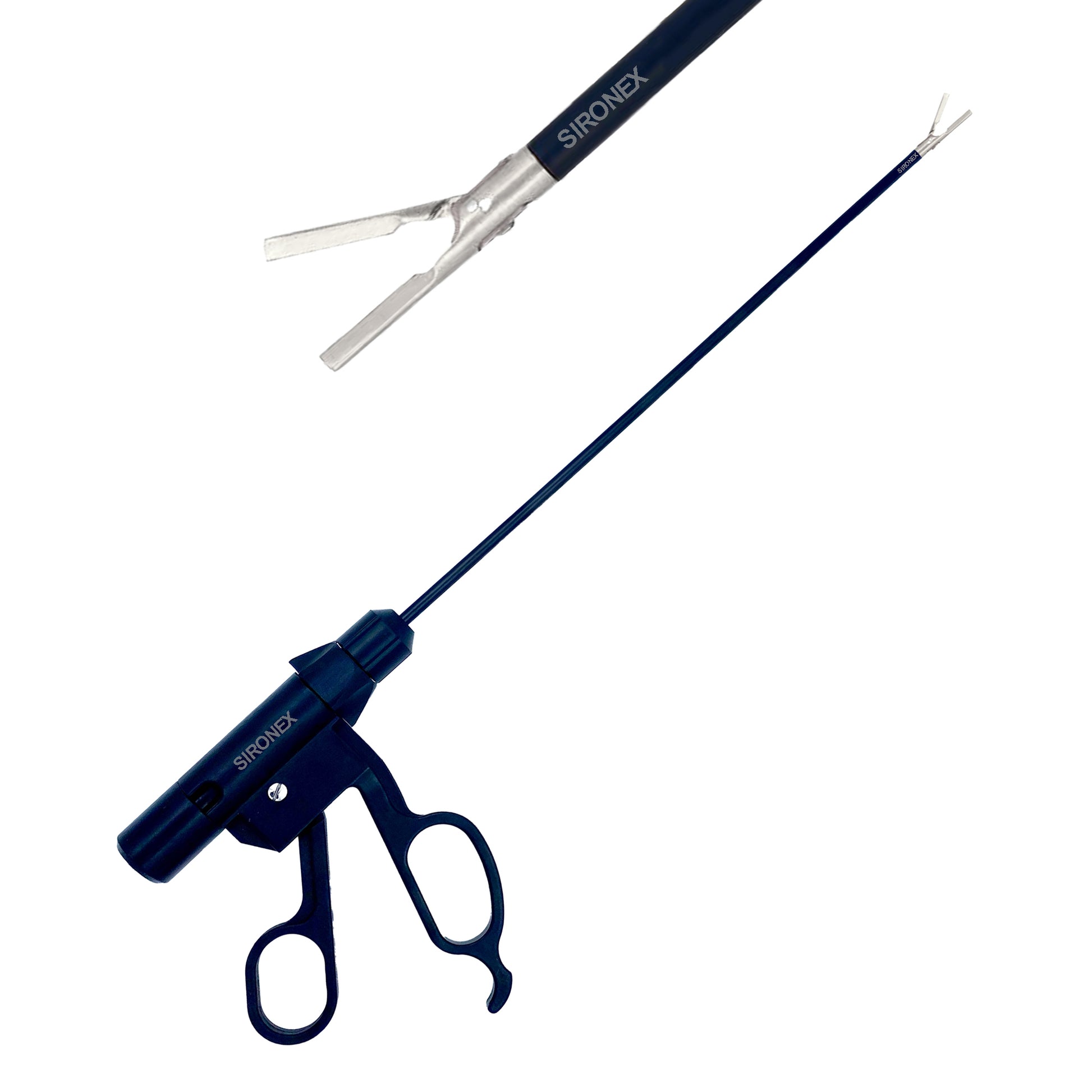 Shop Sironex 5mm laparoscopic vessel sealer cutter with straight silver bipolar forceps design. Premium reusable surgical instrument crafted for durability, precision handling, and professional healthcare applications.