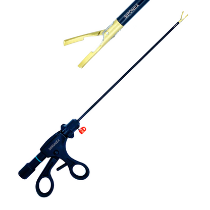 Sironex 5mm laparoscopic vessel sealer cutter bipolar forceps reusable golden curved jaw stainless steel surgical instrument for precision vessel sealing, bipolar coagulation, and laparoscopic surgery in hospitals, clinics, and professional OT environments across India Buy Sironex laparoscopic vessel sealer cutter bipolar forceps 5mm reusable golden curved jaw surgical instrument designed for precision vessel sealing, bipolar coagulation, and advanced laparoscopic surgery in hospitals and clinics across Ind