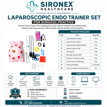 Laparoscopic Endotrainer Simulator Practice Complete Set