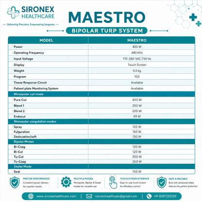 MAESTRO 400W Bipolar TURP & Electrosurgical System