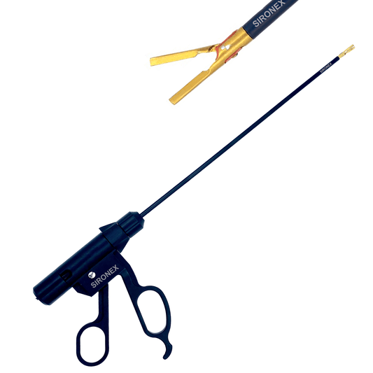 Bipolar Sealing Cutting Surgical Instruments 330mm Laparoscopy endoscopy best reusable  non stick coagulation seal cutting sealer forceps gold curved straight tissue sealing cutting shears for professional surgery and practice 